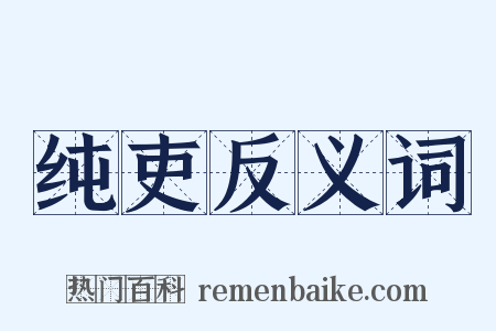 纯吏反义词是什么意思的图片